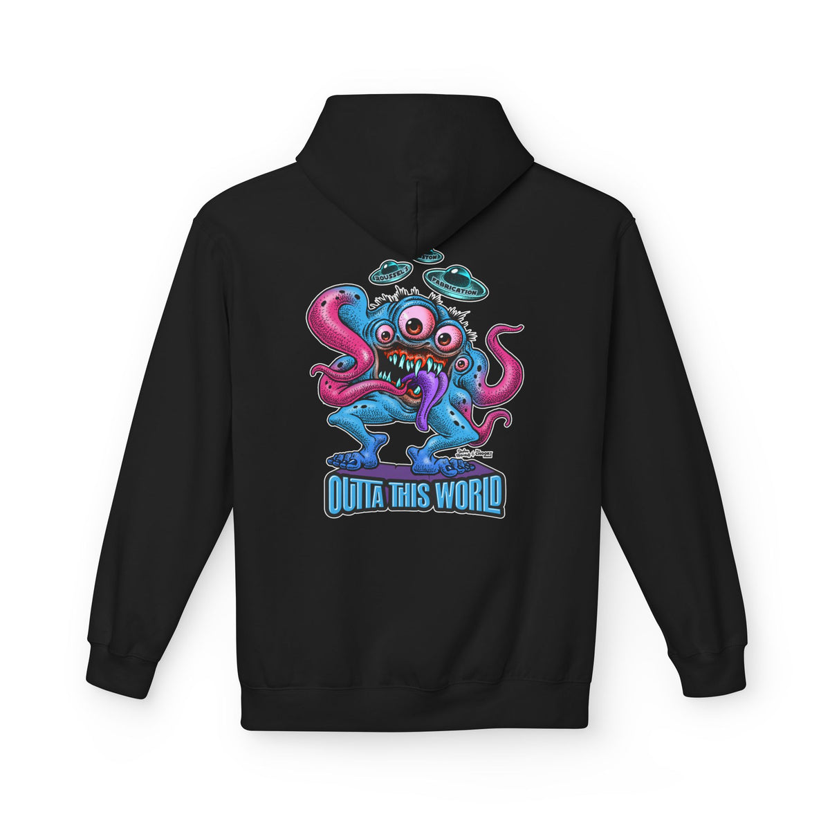 Fleece Hoodie - Lan Roussel Monster Design for Cozy Winter Days