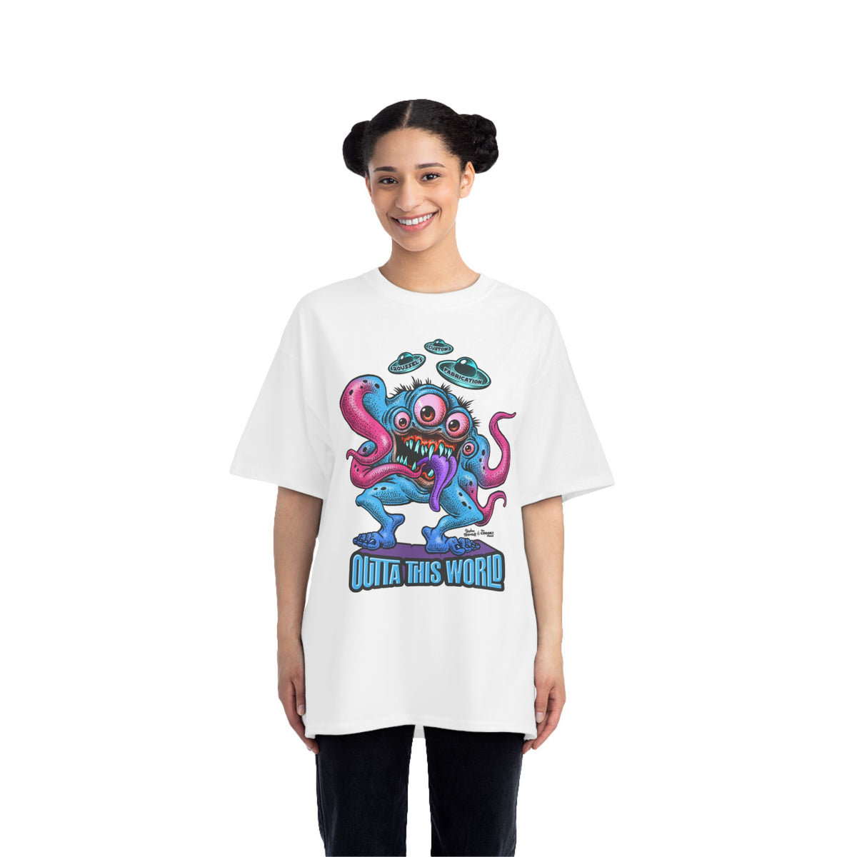 Outta This World Alien T-Shirt | Beefy-T® Short-Sleeve Tee
