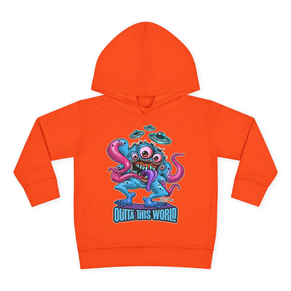 Toddler Fleece Hoodie - Lan Roussel Monster Car Imagination Design