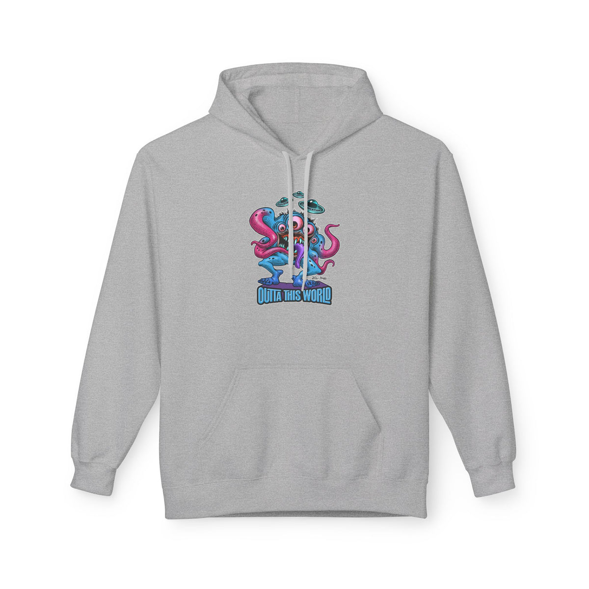 Space Monster Hoodie with Lan Roussel Design (Design On FRONT)