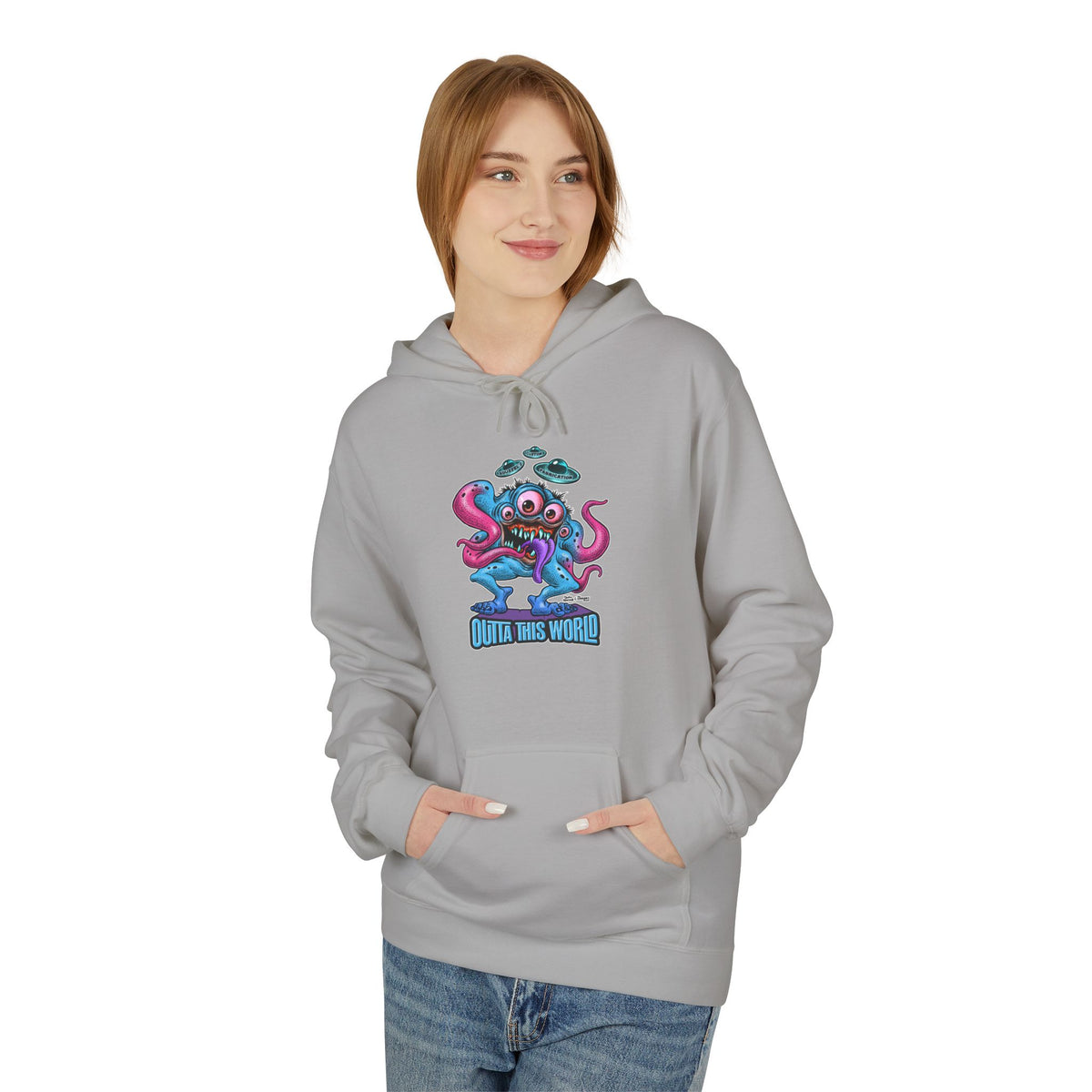 Space Monster Hoodie with Lan Roussel Design (Design On FRONT)