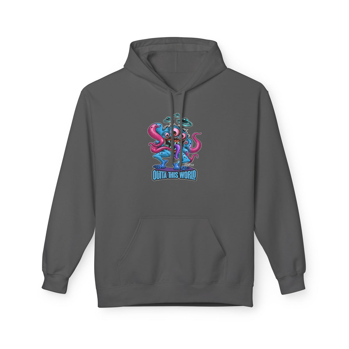 Space Monster Hoodie with Lan Roussel Design (Design On FRONT)
