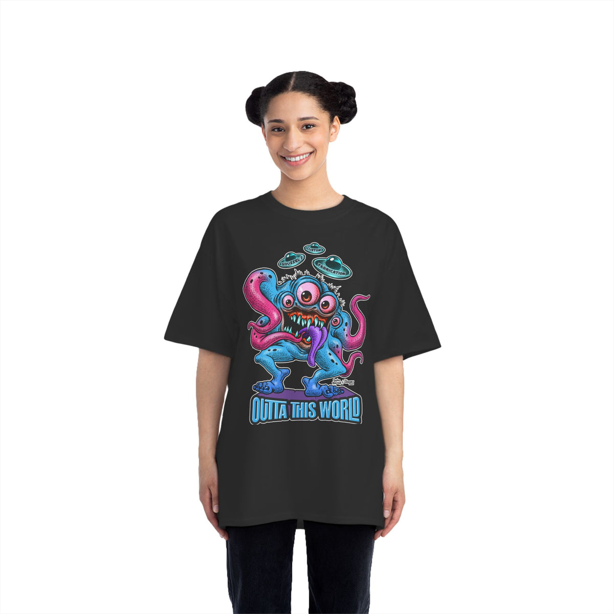Outta This World Alien T-Shirt | Beefy-T® Short-Sleeve Tee