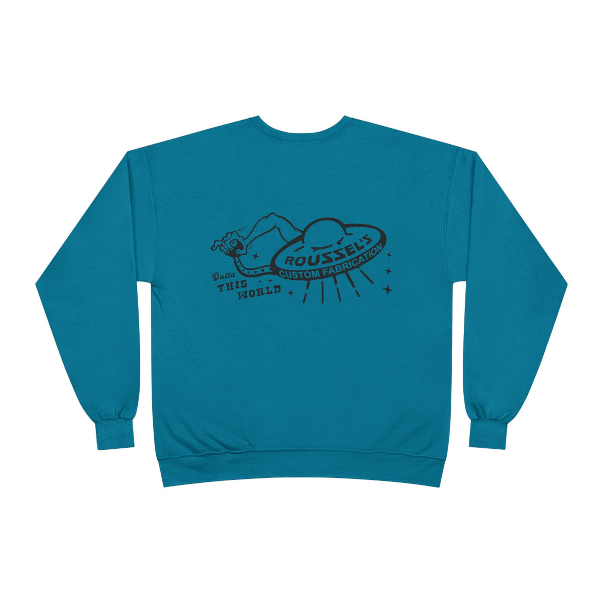Roussel's Outta This World UFO Crewneck Sweatshirt — Retro Roomy Women's Fit