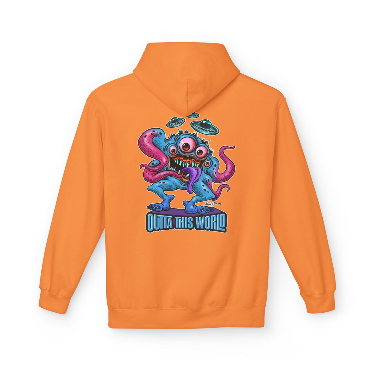 Fleece Hoodie - Lan Roussel Monster Design for Cozy Winter Days