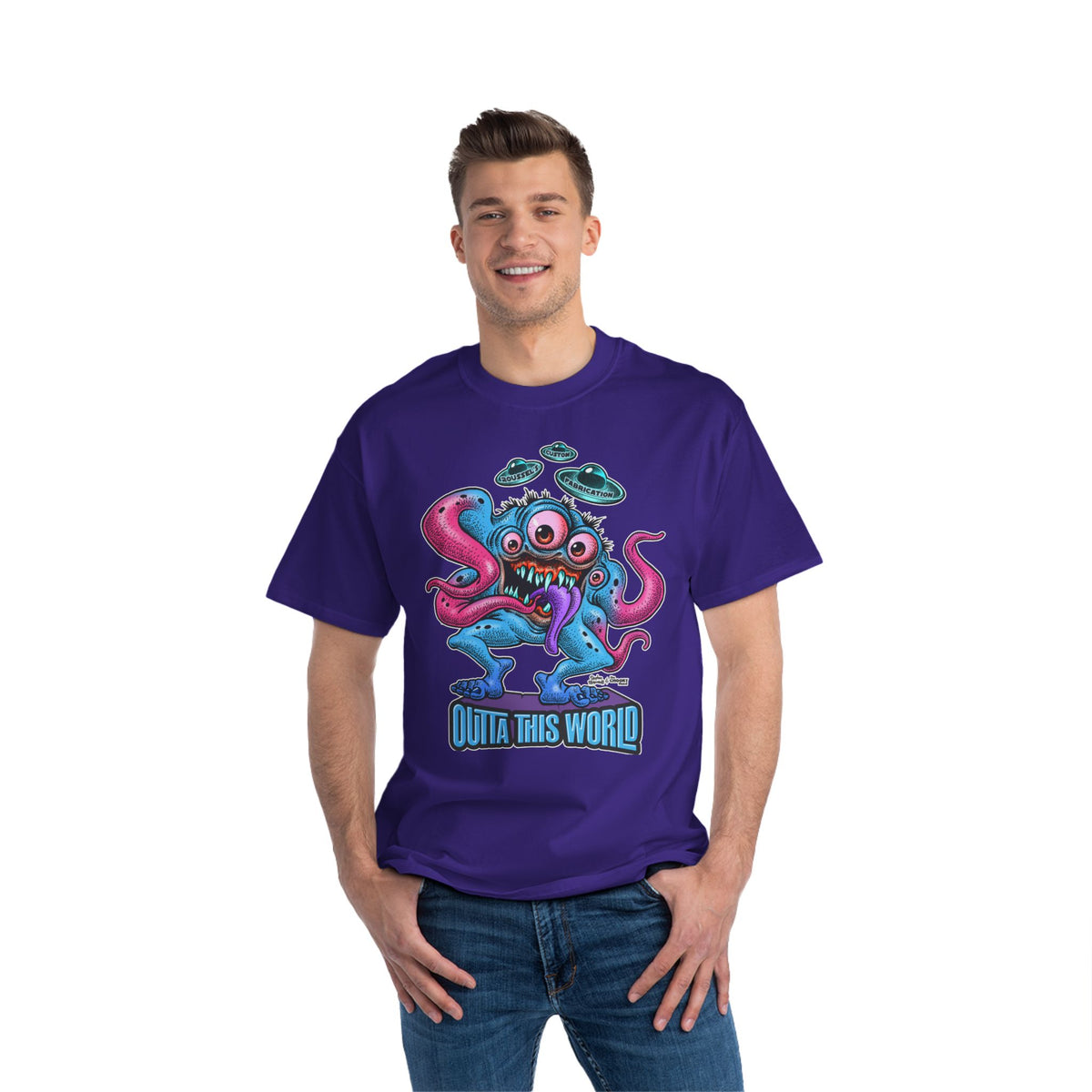 Outta This World Alien T-Shirt | Beefy-T® Short-Sleeve Tee