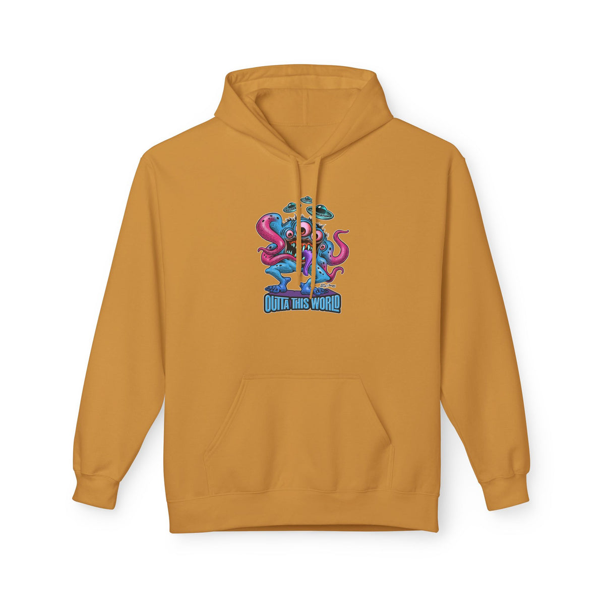 Space Monster Hoodie with Lan Roussel Design (Design On FRONT)