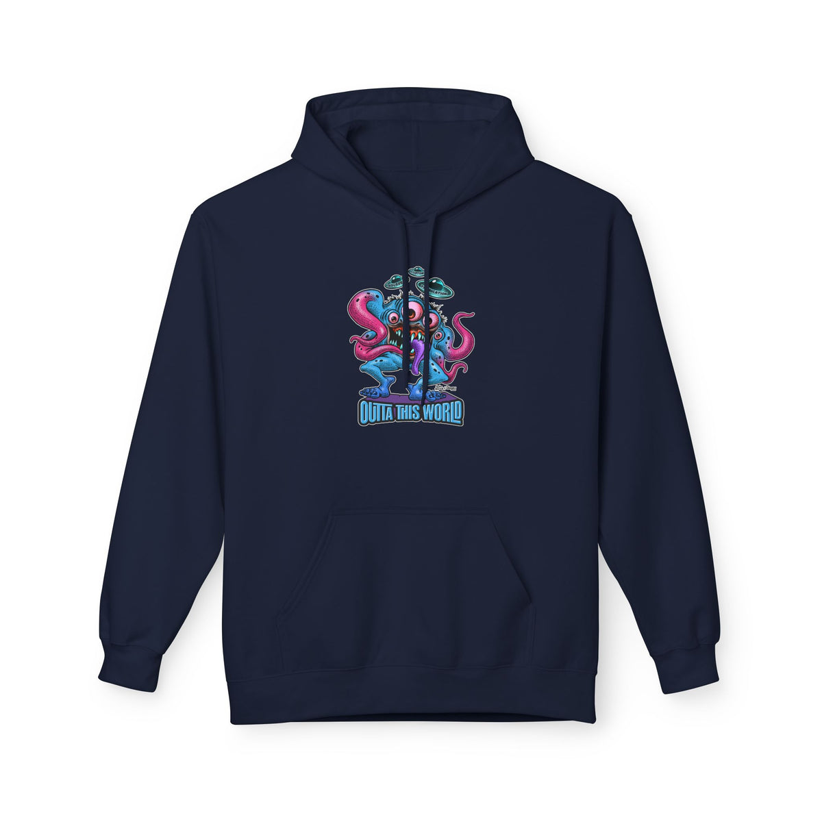Space Monster Hoodie with Lan Roussel Design (Design On FRONT)