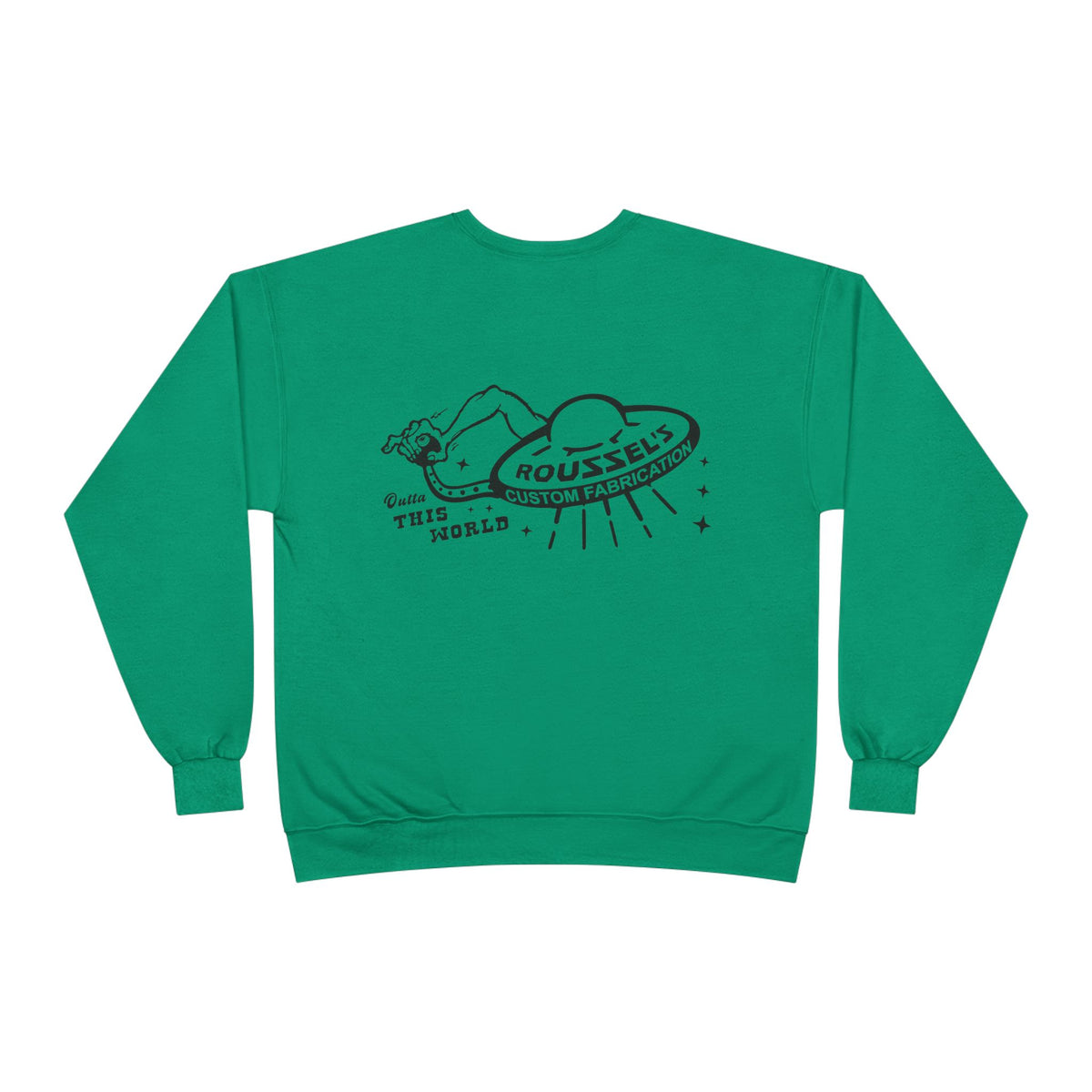 Roussel's Outta This World UFO Crewneck Sweatshirt — Retro Roomy Women's Fit