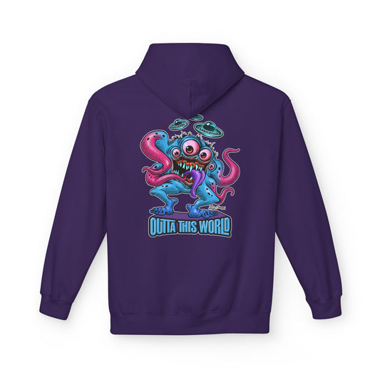 Fleece Hoodie - Lan Roussel Monster Design for Cozy Winter Days