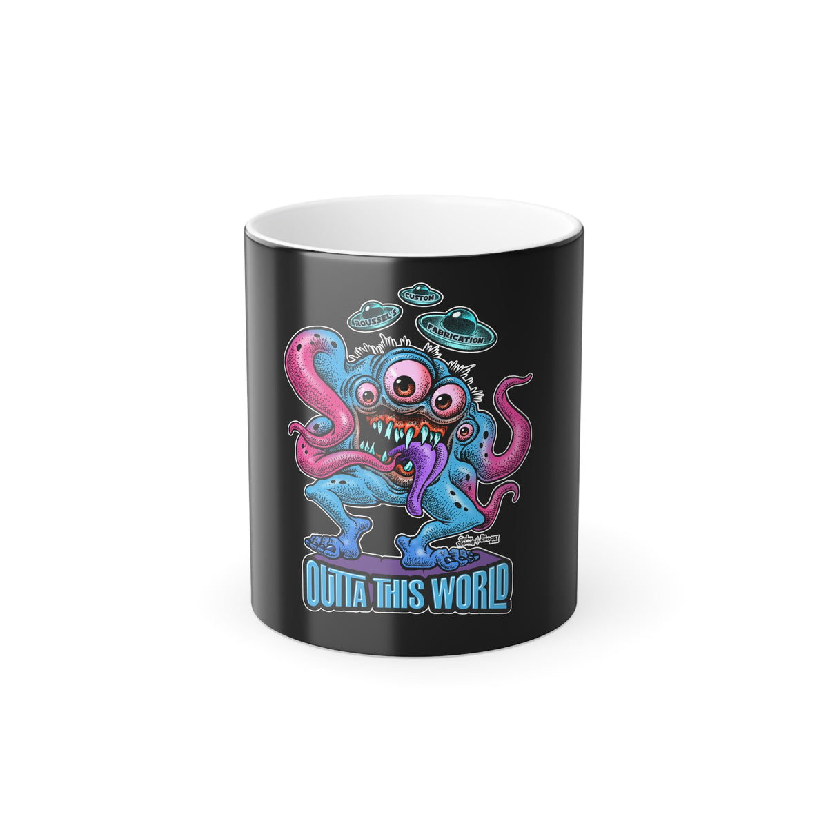 Color Morphing Mug - Lan Roussel Head Monster at the Spaceport